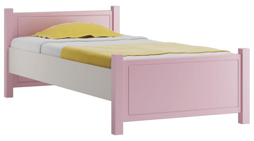 Łóżko drewniane dla dziecka Igor URWIS UŁ01R kolor:biały+różowy