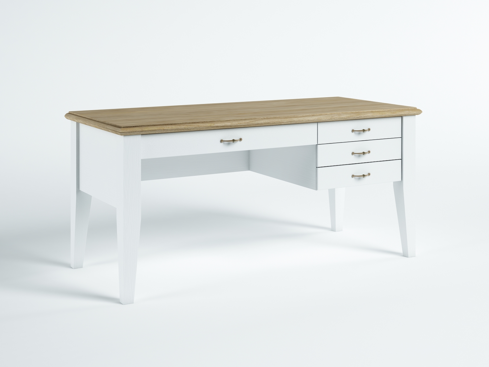 stylkowe biurko drewniane